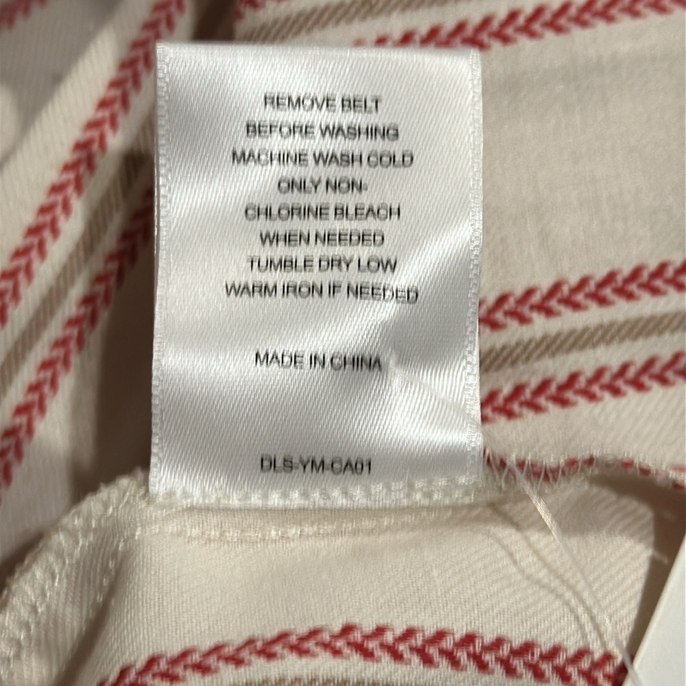 A Loves A Women's Striped Shirt Dress Size S Maroon Cream Knee Length - EUC - Picture 11 of 11